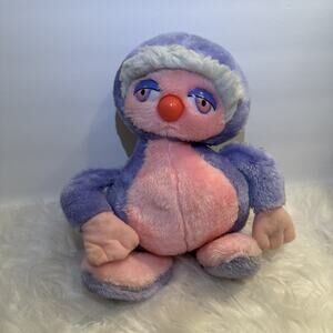 1982 Vintage Stuffed Planetanimals DCN Purple and Pink Alien 10” Plush Zax